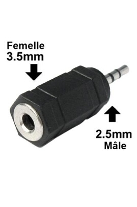CABLING Prise Adaptateur Fiche JACK - 3.5mm MALE vers 2.5mm FEMELLE