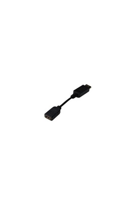 Câbles vidéo DIGITUS - Adaptateur vidéo - DisplayPort mâle pour HDMI femelle  - 15 cm - double blindage - noir
