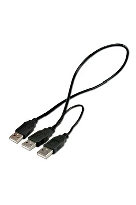 CABLING® Câble double USB 2.0 A mâle vers USB A mâle 70cm
