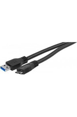 PremiumCord Câble d'alimentation USB 3.0 en Y, fiche Micro USB B vers 2  fiches USB A, câble de données SuperSpeed jusqu'à 5 Gbit/S, Couleur : Noir,  Longueur 0,3 m : : Informatique