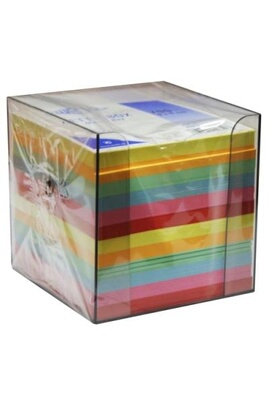 Bloc-Cube transparent avec papier