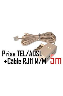 Câbles ADSL Accsup CABLE RJ11 / RJ45 5M NOIR