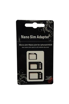Carte mémoire SD GENERIQUE Adaptateur de Sim Nano vers Micro/standard et  Sim Micro vers standard