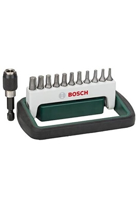 Embout pour visseuse Bosch 2609256D23 11 Pièces +1 Coffret D'Embouts De  Vissage Compact T8/T10/T15 (2X)/T20 (2X)/T25 (2X)/T27/T30/T40/1 Porte-Embout
