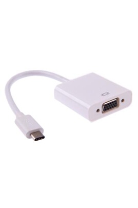 Adaptateur et convertisseur GENERIQUE CABLING® USB C vers VGA, Adaptateur  USB C vers VGA Support Résolution 1080P, Blanc
