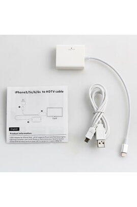 Adaptateur et convertisseur GENERIQUE CABLING® adaptateur lightning iphone  5, 6, 7 male vers HDMI femelle, haute définition