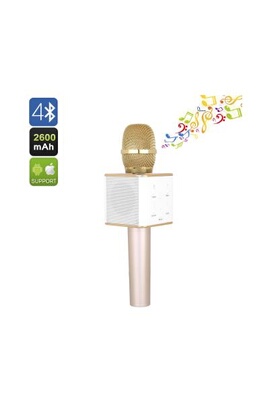 Microphone Karaoke - Bluetooth Double haut-parleurs, Echo + Effets