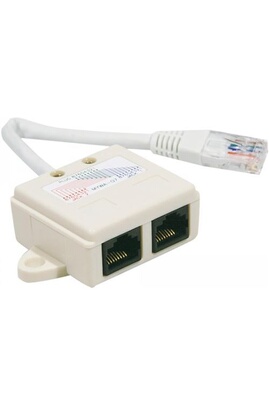 Câbles ADSL Conecticplus Adaptateur Ethernet Rj45 Male Vers 2 X Femelle  (téléphonie)