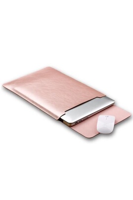 Housse PC Portable GENERIQUE Coque SOYAN Poche Bag avec Mouse Pad pour Macbook  Air 13.3 pouces / Pro 13.3 pouces - Rose Gold