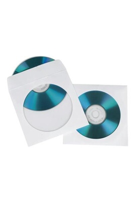 CD-ROM Paper Sleeves - Pochette CD - blanc (pack de 100)