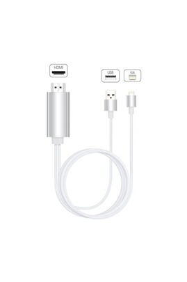 Adaptateur Apple Lightning pour iPhone, iPad, iPod vers HDMI - Adaptateur  Lightning
