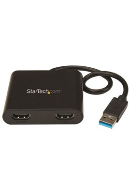 Chargeur et câble d'alimentation PC StarTech.com USB vers double HDMI - 4K  - Adaptateur USB vers HDMI - Carte graphique externe - USB 3.0 vers HDMI