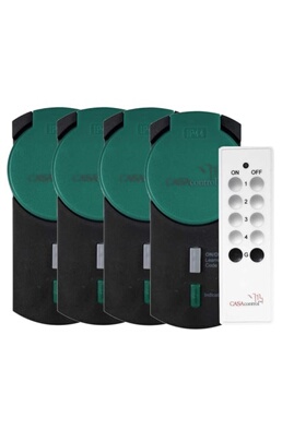 Prise programmable - Télécommandée Casa Control Pack de 4 prises wifi avec  télécommande pour Smart wifi - Extérieur