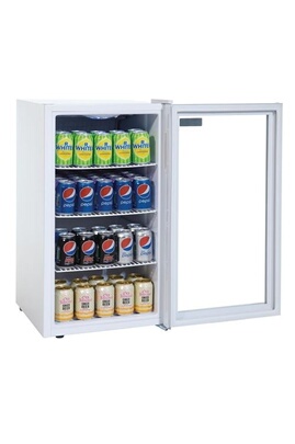 Réfrigérateur 1 porte Polar Mini Frigo Vitré Professionnel à Boissons - -  R600a - Acier inoxydable146430Vitrée x480x510mm