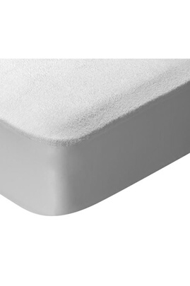 Protège-matelas imperméable en tissu éponge - blanc - 90x200 cm