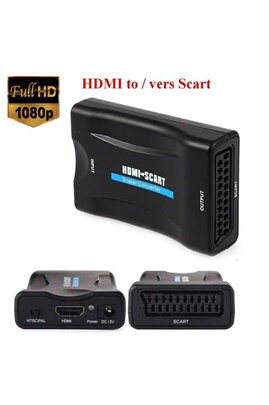 Adaptateur et convertisseur CABLING ® Convertisseur HDMI vers Scart Péritel  Adaptateur MHL pour Smartphone Box Décodeur STB PS3 PS4 SKY HDTV Lecteur  DVD Blu-ray