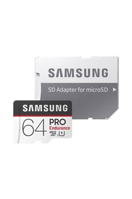 Carte mémoire micro SD Samsung PRO Endurance MB-MJ64GA - Carte mémoire  flash (adaptateur microSDXC vers SD inclus(e)) - 64 Go - UHS-I U1 / Class10  - microSDXC UHS-I