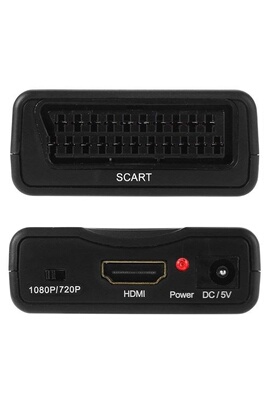 Adaptateur et convertisseur CABLING ®Convertisseur Péritel Scart vers HDMI  Adaptateur de HD 720P/1080P - Noir