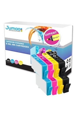 Toner Jumao Lot de 8 cartouches type compatibles pour HP Deskjet 3520  e-All-in-One