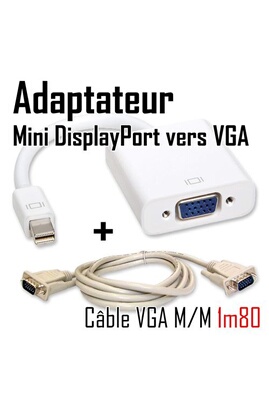 Apple Mini DisplayPort vers adaptateur VGA