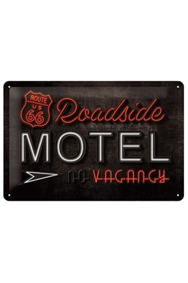 Plaque Métal Route 66 Motel