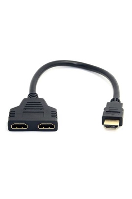Adaptateur et convertisseur Ineck ® Prise HDMI 1 mâle vers Double