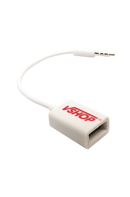 Cordon et fiche téléphone GENERIQUE VSHOP® MP3 casque de 3,5 mm mâle vers  port USB Adaptateur câble cordon de Jack d'entrée audio auxiliaire