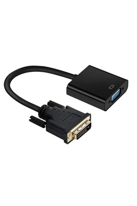 Adaptateur et convertisseur GENERIQUE VSHOP® Active DVI-D 24 + 1 mâle vers  VGA femelle M/F Câble adaptateur Convertisseur vidéo