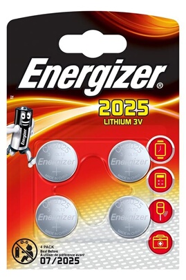 Pile bouton au lithium 2025 2 pièces DURACELL