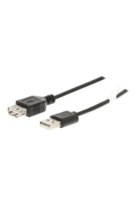 Cables USB Nedis Valueline - Rallonge de câble USB - USB (M) pour USB (F) -  USB 2.0 - 3 m - moulé - noir