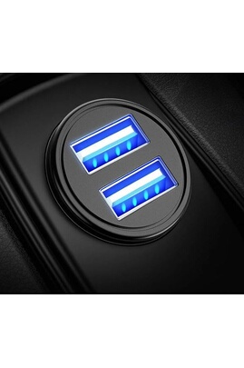 Accessoire téléphonie pour voiture GENERIQUE Mini Double Adaptateur Metal Allume  Cigare USB pour FIAT Voiture Prise Double 2 Ports Chargeur Universel  (ROUGE)