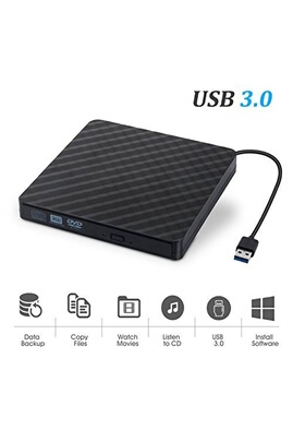 USB 2.0 / 3.0 lecteur externe portable lecteur DVD / RW CD Combo lecteur  graveur