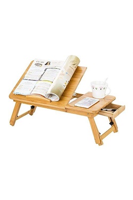 Table lit Ordinateur Portable en Bambou, Plateau d'Ordinateur