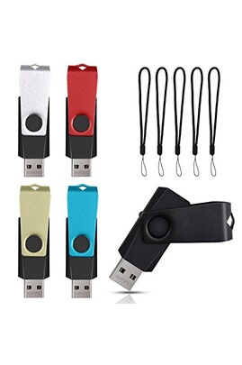 Clé USB 1 Go Lot de 10 clés USB 2.0 - Clé USB portable pivotante