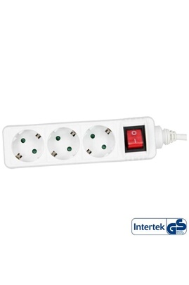 Prises, multiprises et accessoires électriques InLine ® Power Strip 3 ports  3x Type F allemand avec sécurité enfant blanche 5m