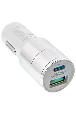 Chargeur Secteur charge rapide avec 1 sortie Type-C et 1 sortie USB-A