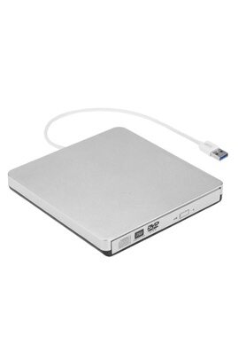 Lecteur de CD externe mince Portable USB 3.0, lecteur de CD DVD +/-RW ROM  graveur