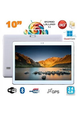 Tablette 10 pouces android 3g dual sim wi-fi bluetooth micro gps 1go ram  24go or - yonis YONIS