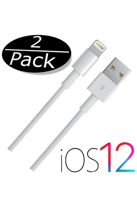 Chargeur pour téléphone mobile ALPEXE ® Lot 2 Cables USB Lightning Chargeur  COMPATIBLES Apple iPhone 2 Metres