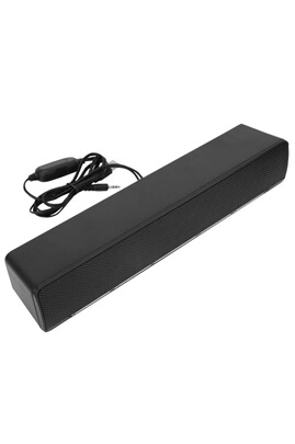 Enceinte surround GENERIQUE Haut-parleur stéréo filaire USB Bass Surround  Sound Box Entrée 3,5 mm (Noir)