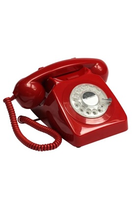 GPO Trim Rose - Téléphone vintage bouton poussoir