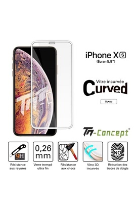 Vitre en verre trempé protection intégrale Apple iPhone XS TM Concept®