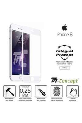 Protège écran TM CONCEPT Verre trempé intégral Apple iPhone SE 2