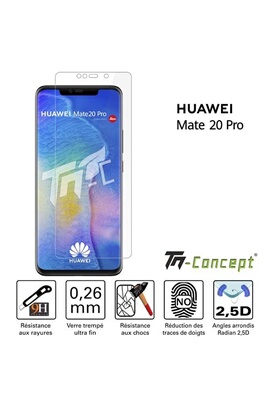 Protecteur d'écran en verre trempé complet pour Huawei Mate 20 Pro  Transparent
