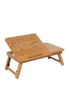 Table pour Ordinateur Portable, Plateau de Lit Pliable, Bureau réglable  avec trous d'aération, Matériau: Bambou