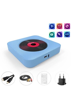 Lecteur-graveur externe GENERIQUE EFUTURE Lecteur CD/DVD Multifonctionnel  Haut-parleur Bluetooth Radio FM Lecteur portable Bleu