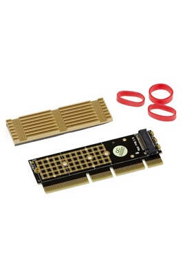 Lecteur carte mémoire GENERIQUE Adaptateur / Carte contrôleur compacte PCIe  16x pour SSD M2 PCIe 3.0 NVMe - AVEC RADIATEUR