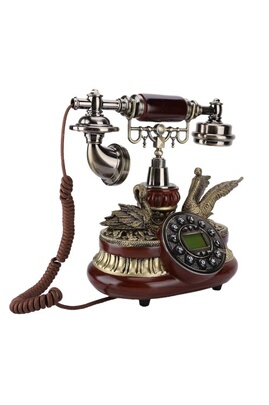 Téléphone filaire GENERIQUE Vintage Téléphonique/Téléphone Rétro / Téléphone  Fixe, Ashata Système Double Fsk / Dtmf Antique, Écran Lcd Rappe