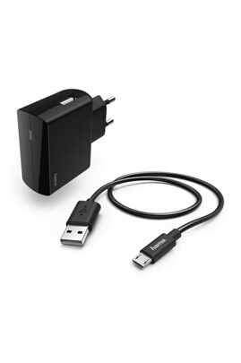 Kit charge secteur, micro-USB, 2,4 A, noir