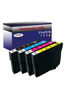 Cartouche d'encre T3AZUR 4 cartouches d'encre compatibles avec 603xl  pour epson xp-2100, xp-2105, xp-3100 